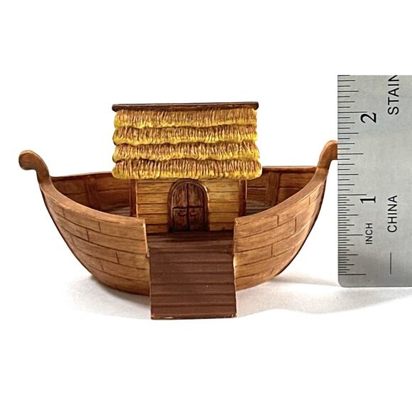 Hallmark Merry Miniatures Noah and Friends 1996 Story Time 5-Piece Set w/ Box - Picture 4 of 9